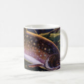 Oude forelvisser, sportvissen koffiemok (Voorkant rechts)