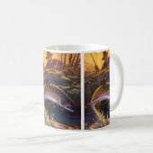 Oude forelvisser, sportvissen koffiemok (Voorkant rechts)