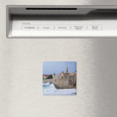 Oude Fort Budva in Montenegro Square Magnet (Insitu (Vaatwasser))