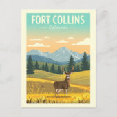 Oude Fort Collins Colorado Briefkaart (Voorkant)