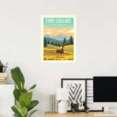 Oude Fort Collins Colorado Poster (Thuiskantoor)