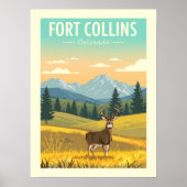 Oude Fort Collins Colorado Poster (Voorkant)