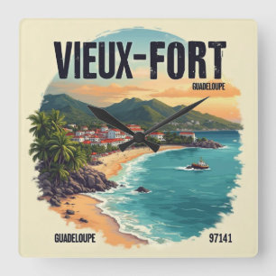 OUDE FORT GUADELOUPE VIERKANTE KLOK