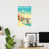 Oude Fort Lauderdale Florida Poster (Thuiskantoor)