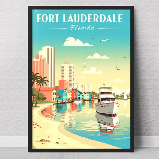 Oude Fort Lauderdale Florida Poster