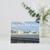 Oude Fort Myers Beach, Florida foto van de Pier Briefkaart (Staand voorkant)