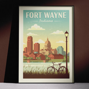 Oude Fort Wayne Indiana Poster
