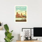 Oude Fort Wayne Indiana Poster (Thuiskantoor)