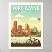 Oude Fort Wayne Indiana Poster (Voorkant)
