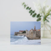 Oude Fortress Budva in Montenegro Briefkaart (Staand voorkant)