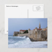 Oude Fortress Budva in Montenegro Briefkaart (Voorkant / Achterkant)