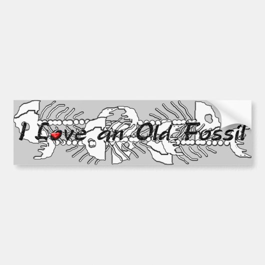 Oude Fossiel bumpersticker (Voorkant)