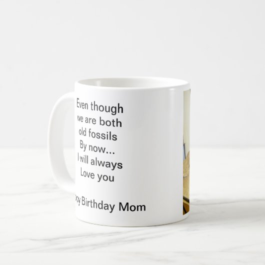 Oude Fossil Birthday Mok (Voorkant links)