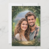 Oude foto betoverd bos Spara de datum Kaart (Achterkant)