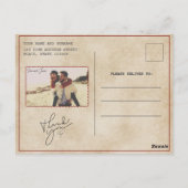Oude foto Bewerkbare Ouderwetse Bedankt Briefkaart (Achterkant)