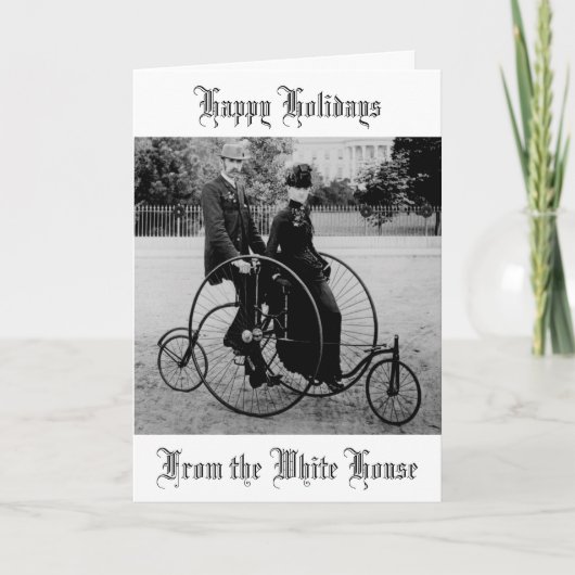 Oude foto bij het Witte Huis Feestdagen Kaart (Voorkant)