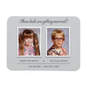 Oude foto Bruiloft Save the Date Magnet Magneet (Horizontaal)
