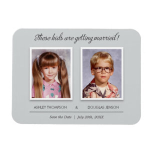 Oude foto Bruiloft Save the Date Magnet Magneet