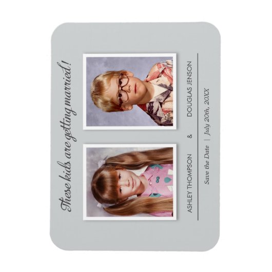 Oude foto Bruiloft Save the Date Magnet Magneet (Verticaal)