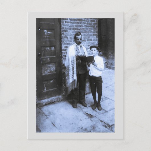 Oude foto Joods Nieuwjaar 1907 NY Feestdagenkaart (Voorkant)