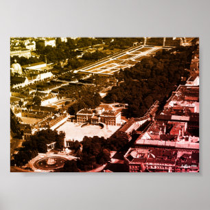 Oude foto Oostenrijk Wenen Belvedere parkoverzicht Poster