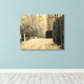 OUDE FOTO op een romantische atmosfeer op canvasaf Canvas Afdruk (Insitu (Houten vloer))