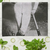 Oude foto, sport Chicago honkbalspeler Theedoek (Gevouwen)