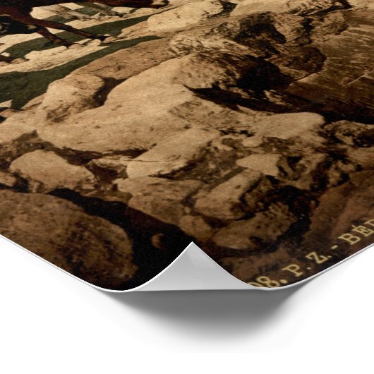 Oude foto van Bedouins in het Heilige Land Poster (Hoek)