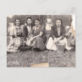 Oude foto van Corfu Briefkaart