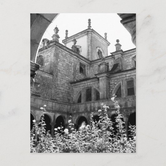 Oude foto van Courtyard Black & White Briefkaart (Voorkant)