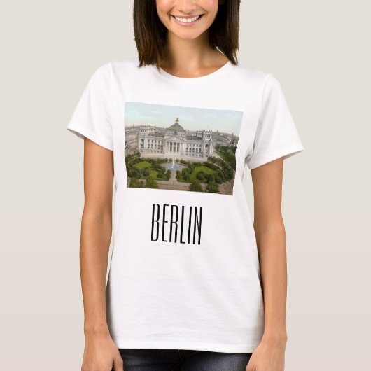 Oude foto van de Rijksdag in Berlijn (ca. 1900) T-shirt (Voorkant)