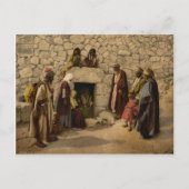 Oude foto van de tombe van Lazarus in Bethany Briefkaart (Voorkant)