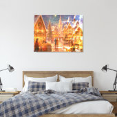 Oude foto van ouderwetse kerstdagen van vroeger canvas afdruk (Insitu (Slaapkamer))