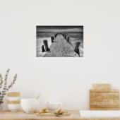 Oude foto van Pier Black en White Poster (Keuken)