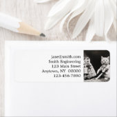 Oude foto van tuinkatten etiket (Insitu)