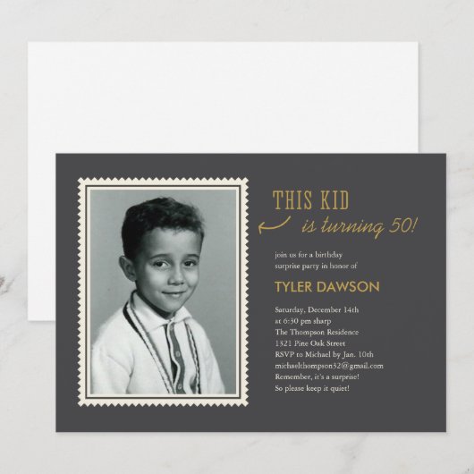 Oude foto Verzameldag feestdagen Kaart (Voorkant / Achterkant)