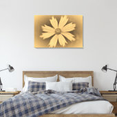 Oude foto Yellow Cosmos Flower Close 3 Canvas Afdruk (Insitu (Slaapkamer))