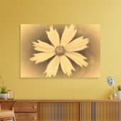 Oude foto Yellow Cosmos Flower Close 3 Canvas Afdruk (Insitu (Woonkamer))
