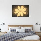 Oude foto Yellow Cosmos Flower Close-up Canvas Afdruk (Insitu (Slaapkamer))