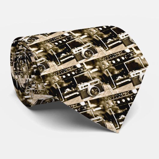 Oude fotocamera stropdas (Opgerold)