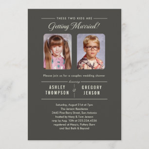 Oude foto's paren bruiloft Shower-uitvindingen Kaart