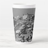 Oude Frankrijk Cannes het strand Latte Mok (Voorkant)