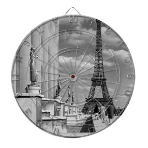 Oude Frankrijk Parijs Eiffeltoren Chaillot-paleis Dartbord