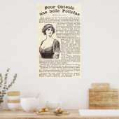 Oude Franse advertentie: Borstverbeteringspillen Poster (Keuken)