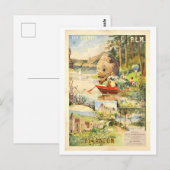 Oude Franse Besançon-reisposter Briefkaart (Voorkant / Achterkant)