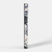 Oude Franse blauwe toile fleurie iPhone Hoesje (Rechterkant)