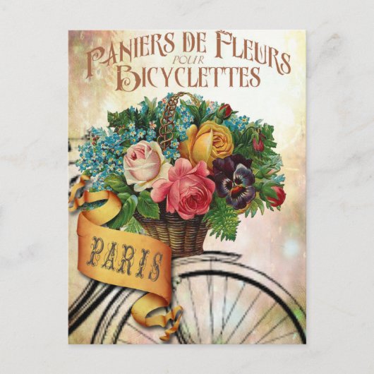 Oude Franse bloemen ansichtkaart Briefkaart (Voorkant)