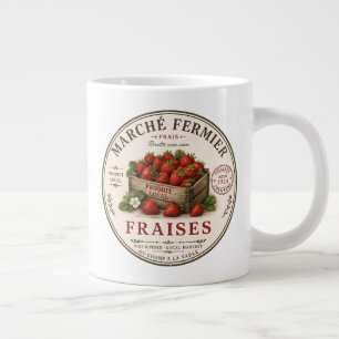Oude Franse boerenmarkt aardbeien Grote Koffiekop
