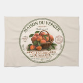 Oude Franse Boerenmarkt Perziken Theedoek (Horizontaal)