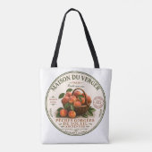 Oude Franse Boerenmarkt Perziken Tote Bag (Achterkant)